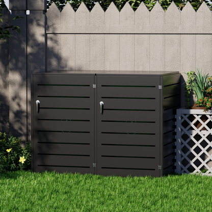 5ft wide garbage bin shed dimensions for residential use.